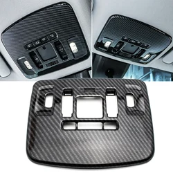 Carbon Fiber Pattern Interior Front Reading Dome Map Light Lamp Frame Cover Trims For Toyota Camry 2018-2024 Panoramic Moonroof