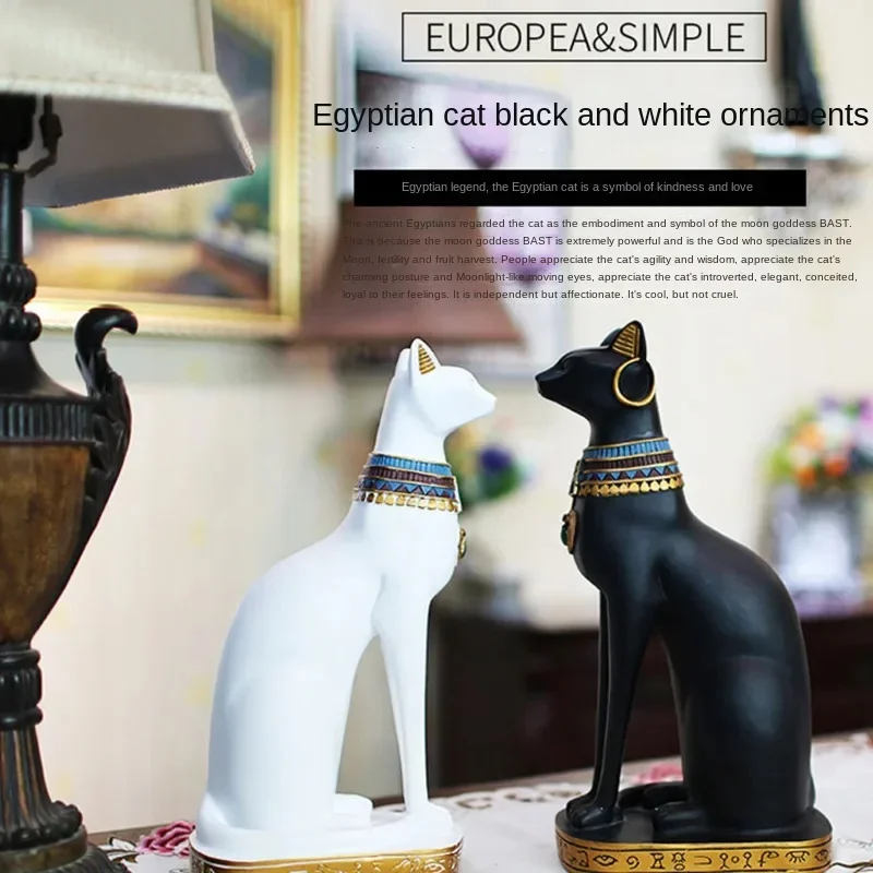 European Style Creative Simplicity Attracts Wealth, Egyptian Cat Home Deco, Living Room TV Wine Cabinet, Wedding Gift