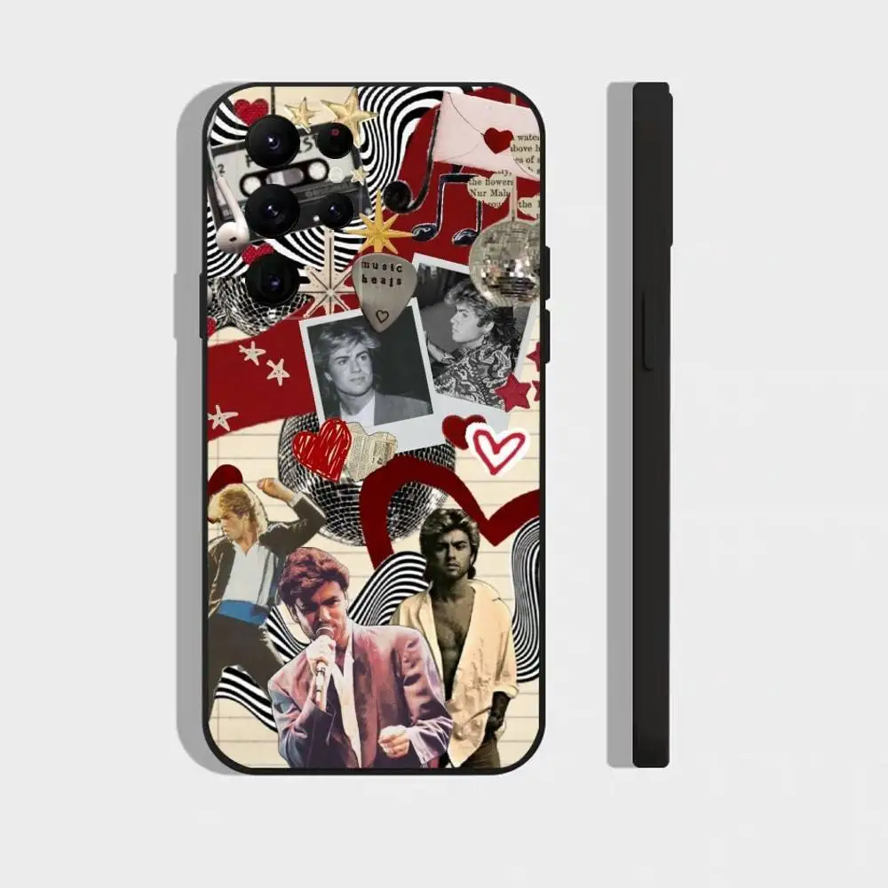 Funda de teléfono G-George m-michael para Samsung Galaxy A73, A21s, A22, A31, A52, A53, A71, A41Soft Black Shell