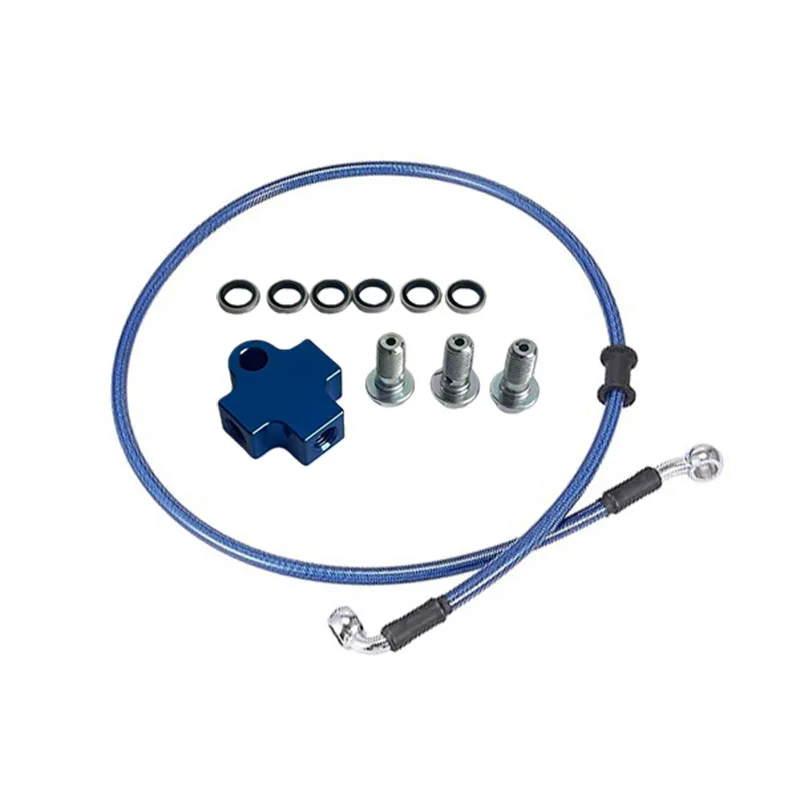 

3way Adapter Motorcycle Hydraulic Brake Hose Connector 10mm Banjo Tee Coupling Fitting Screw M10X1.25 Reinforced Clutch Oil Hose