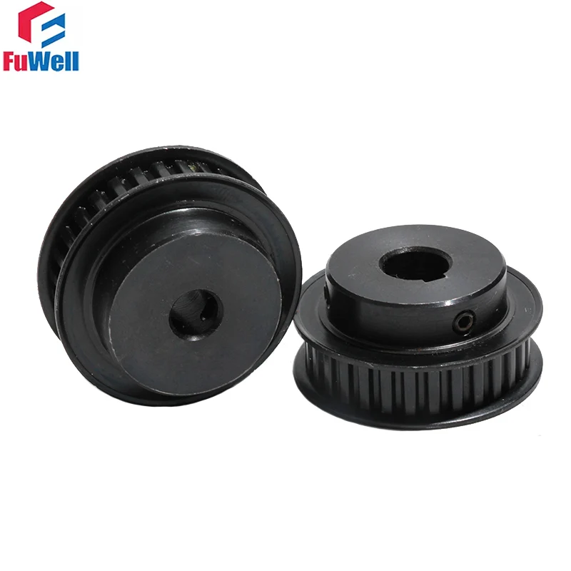 1pc XL45T 46T Timing Pulley Black Steel Synchronous Wheels Belt Width 11mm Keyway Bore For CNC machine Synchronous Belt Pulley