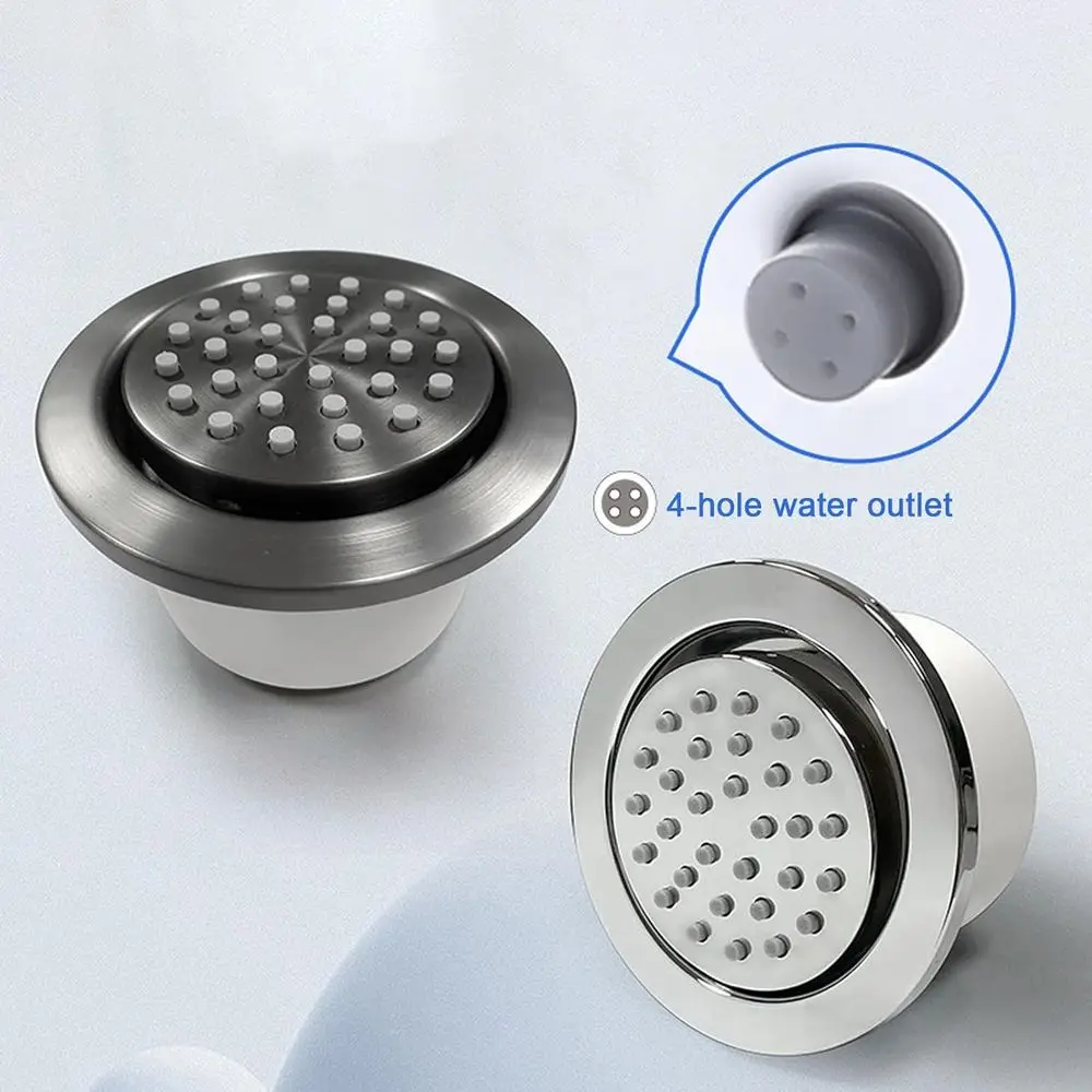 نفاثة دش نحاسية مستديرة قابلة للتعديل لتجربة التدليك تشبه المنتجعات الصحية #2