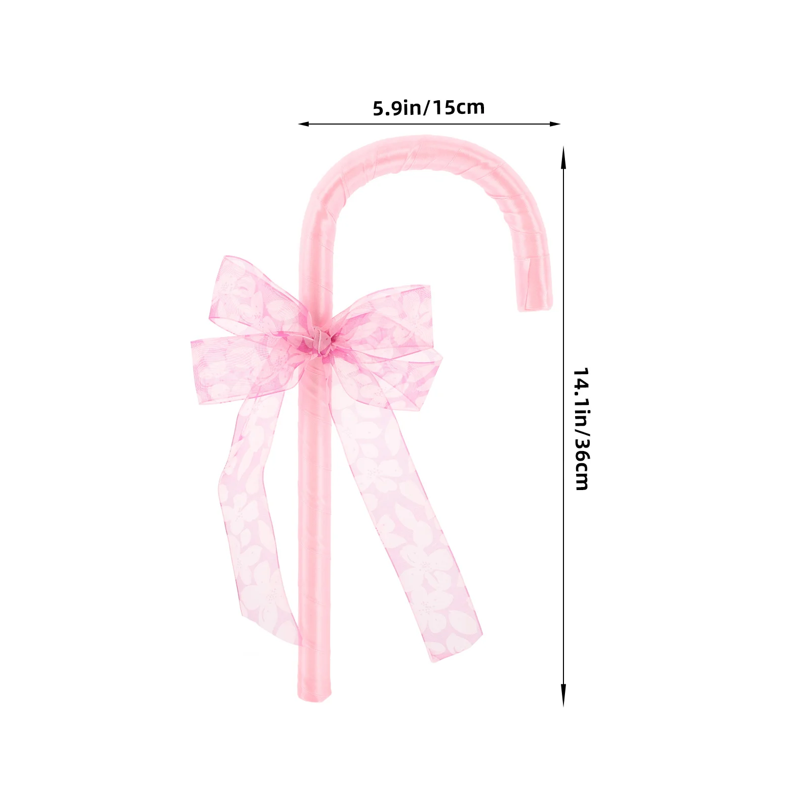 Béquilles à nœud papillon rose pour enfants, accessoire de canne pour fête de noël, jeu de rôle, baguette de danse, accessoire de robe fantaisie pour le personnel