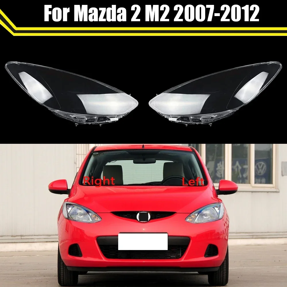 

New！ For Mazda 2 M2 2007~2012 Car Front Headlight Shell Lampshade Headlamp Cover Head Lamp Headlights Glass Lens Shell Lampcover