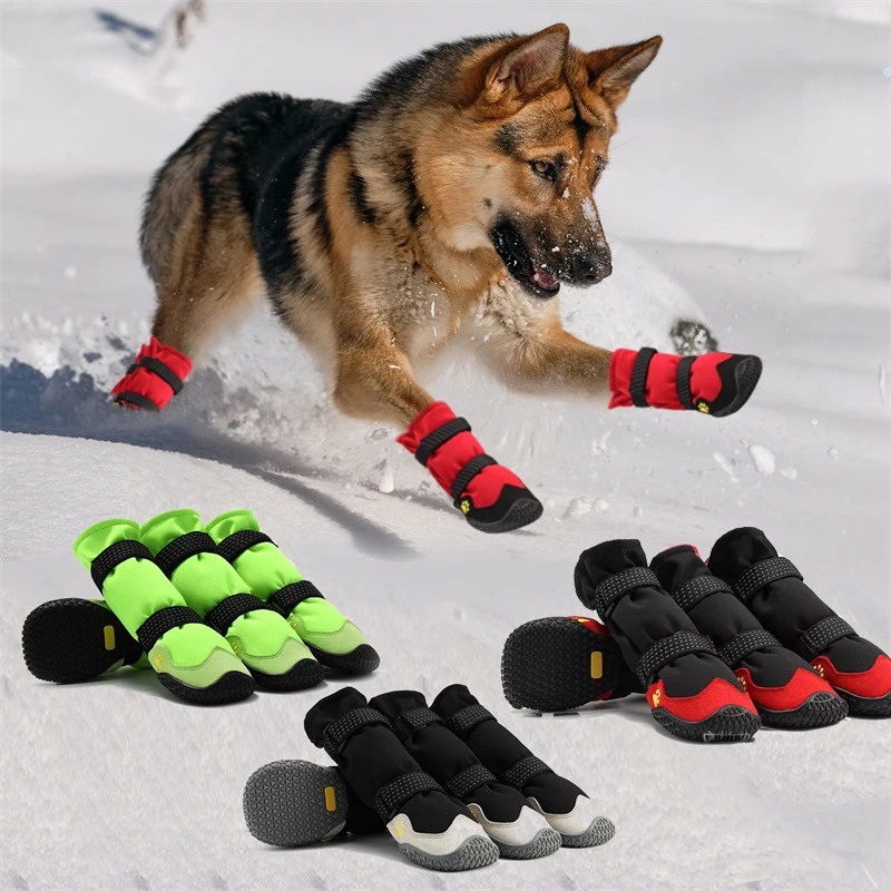 Outdoor Walk Dog Shoes Large Breeds Dog Paw Protector Snow Rain Boots Anti-slip Pet Shoes for Golden Retriever German Shepherd