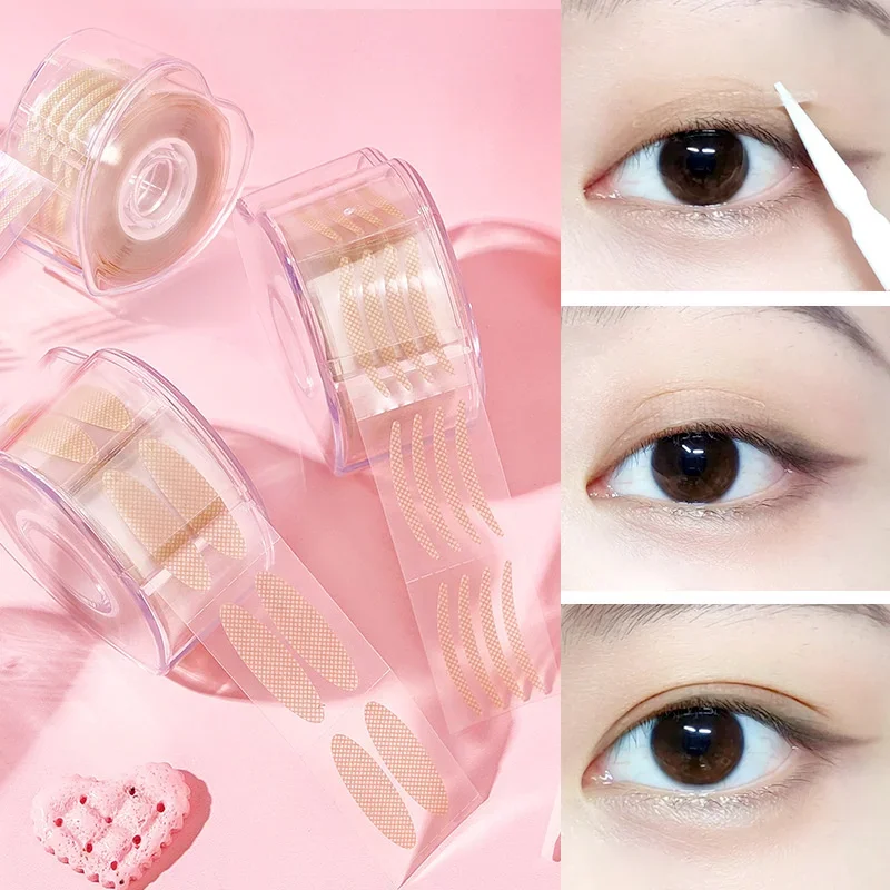 600pcs LacePatch Beauty Tool Double Fold Eyelid Tape Sticker Invisible Eyelash Extension Self-adhesive Under Eye Lashes Shadow