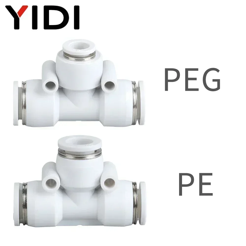 5 pz 4 MILLIMETRI 6 MILLIMETRI 8 MILLIMETRI Pneumatico Aria A Sgancio Rapido Push in Connettore Tubo di Raccordo Tee Uguale Riduzione Tubo Tubo Connettori 10 MILLIMETRI 12 MILLIMETRI