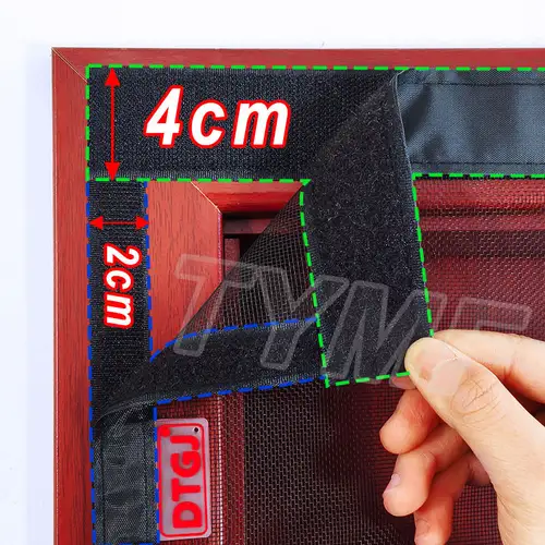 Strong Magnetic Door Mosquito Net Screen Mesh Custom Size Curtain Fly Insect Auto Black,White,Gray Closing Invisible For Outdoor - Image 4