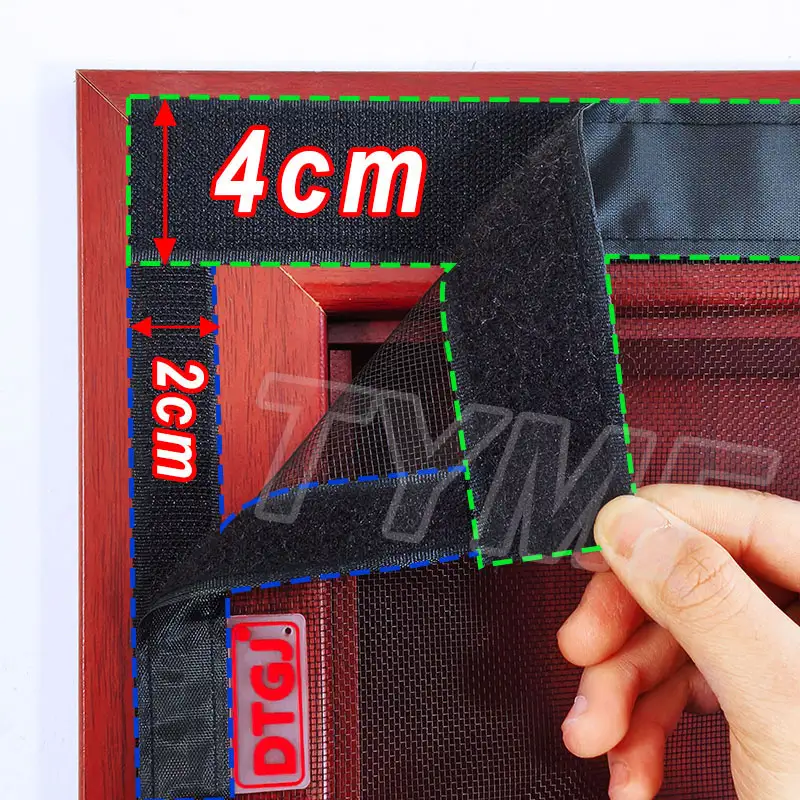Strong Magnetic Door Mosquito Net Screen Mesh Custom Size Curtain Fly Insect Auto Black,White,Gray Closing Invisible For Outdoor - Image 4
