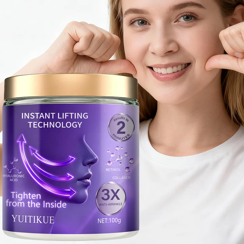 YUITIKUE Instant Lifting Face Cream, 2-Minute Results, 3X Anti-Wrinkle With Retinol Collagen HA 100g