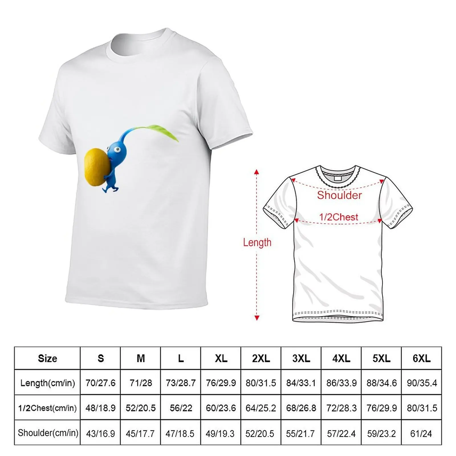 Blue Pikmin T-Shirt man t shirts graphic t shirts with prints cotton t shirt man T-Shirt