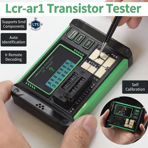 Testeur de transistors LCR-AR1, multimètre, testeur de diodes, condensateurs, résistances, transistors à effet de champ MOS, test de composants électroniques