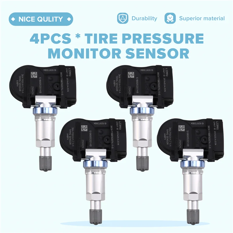 Sensores de pressão dos pneus L10A 433Mhz TPMS, conjunto de 4, para Great Wall Wingle5, C50, Haval H6, M6