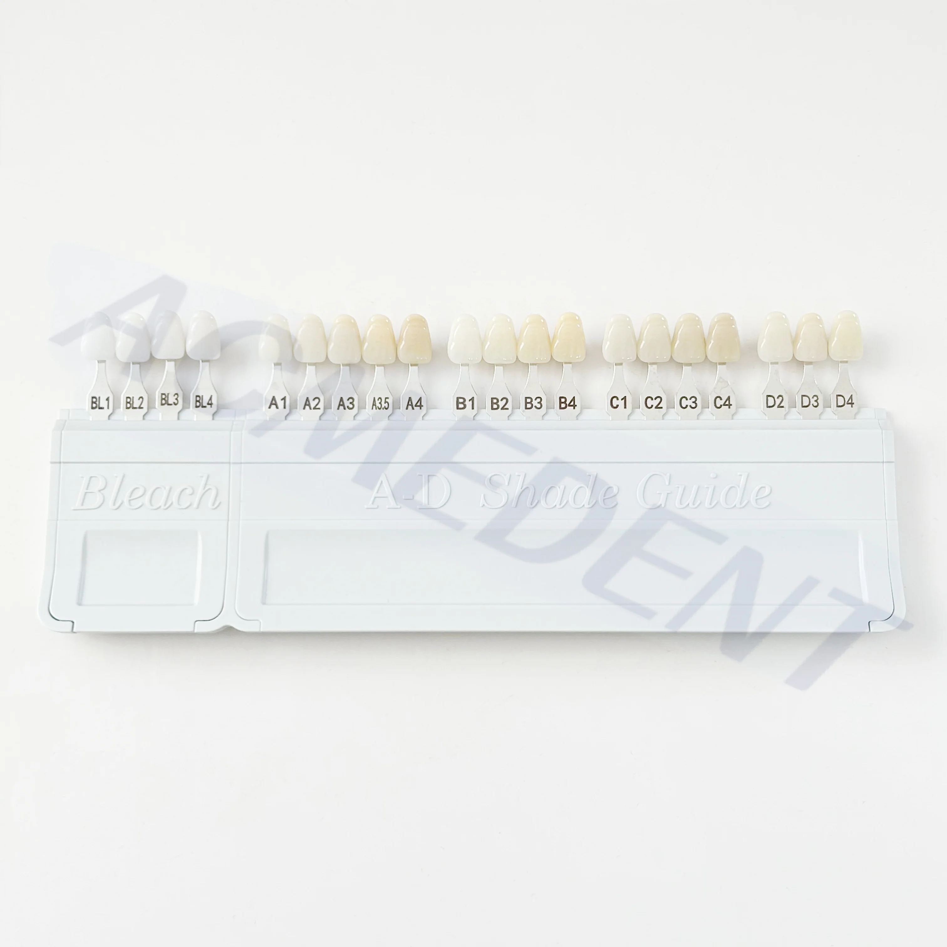 1-10pcs Dental Teeth Shade Guide Porcelain Material Teeth Denture Teeh Color Shade Board Guide Colorimetric A-D Tooth 4-Bleach