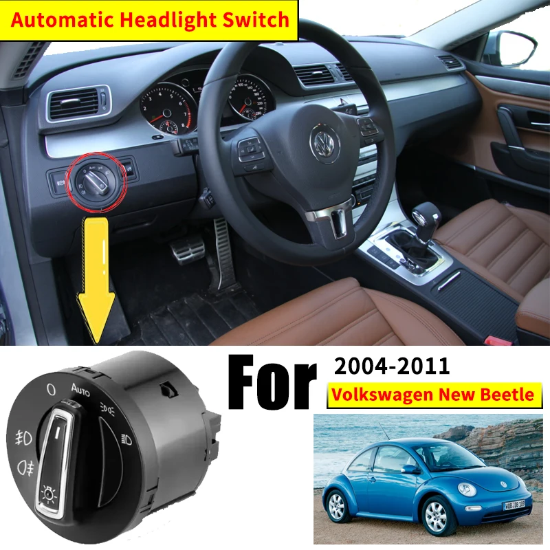 

Headlight Automatic Switch For Volkswagen New Beetle Bjalla 2004-2011 2005 2006 2010 Car Accessories Interior Upgrade Modificati