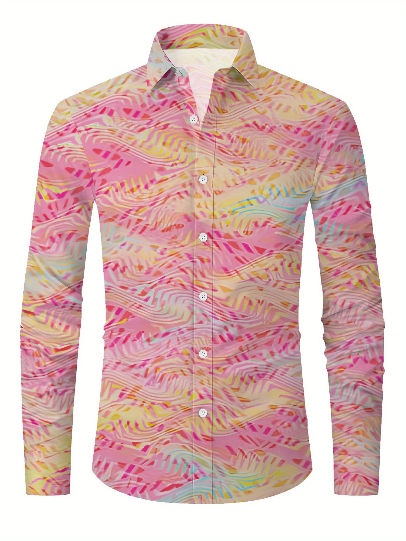 Men's casual long-sleeved shirts look good all year round, comfortable dopamine