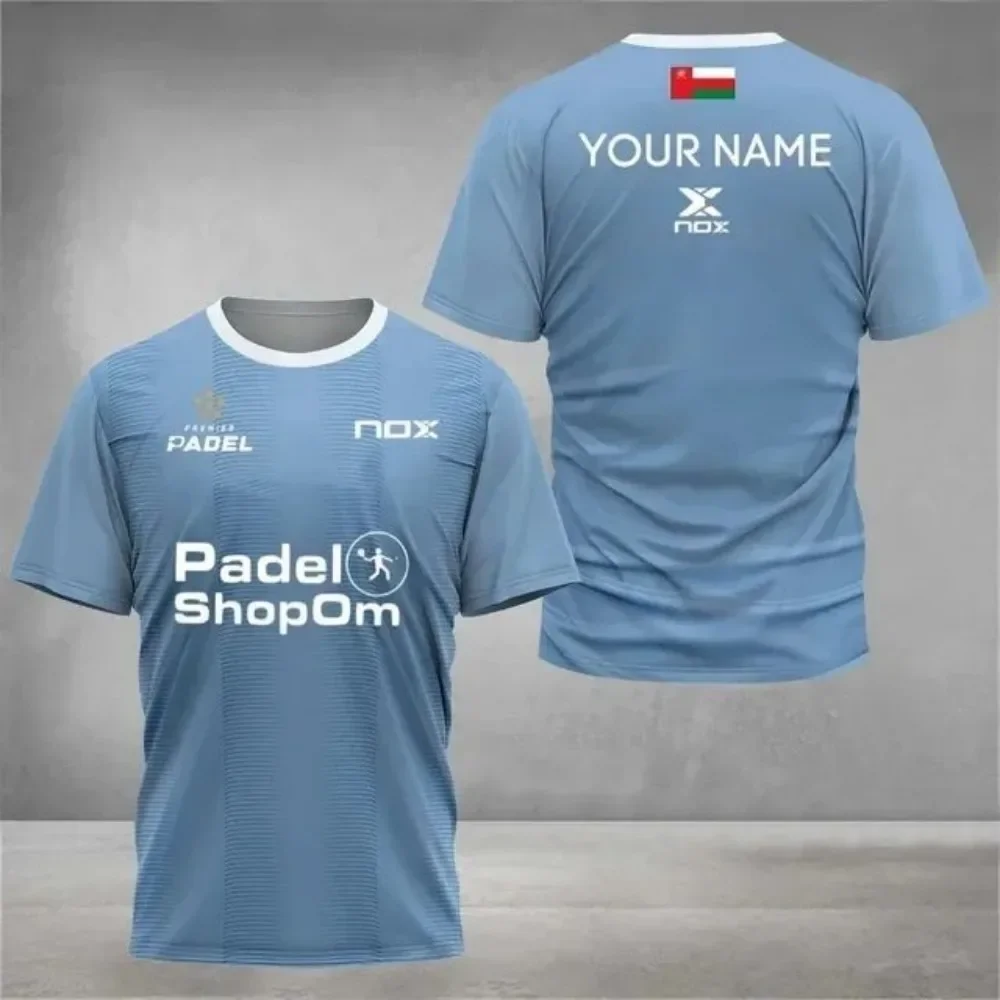 تي شيرت Padel Shopom العصري للرجال مريح وقابل للتنفس كاجوال رياضي صيفي للرجال سريع الجفاف