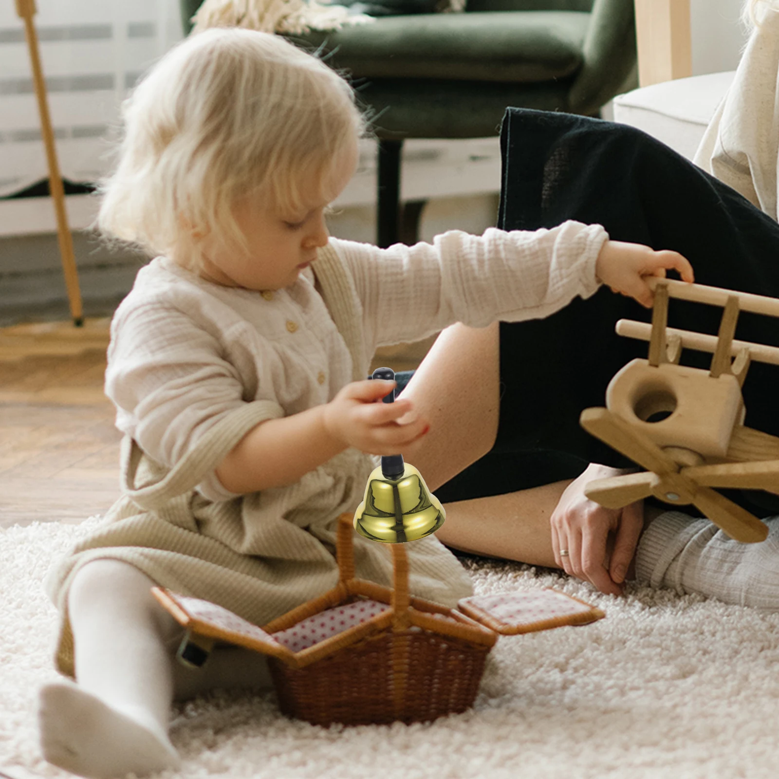 

6 Pcs Christmas Rattle KTV Bell Hand Call Decorative Restaurant Handbells Metal