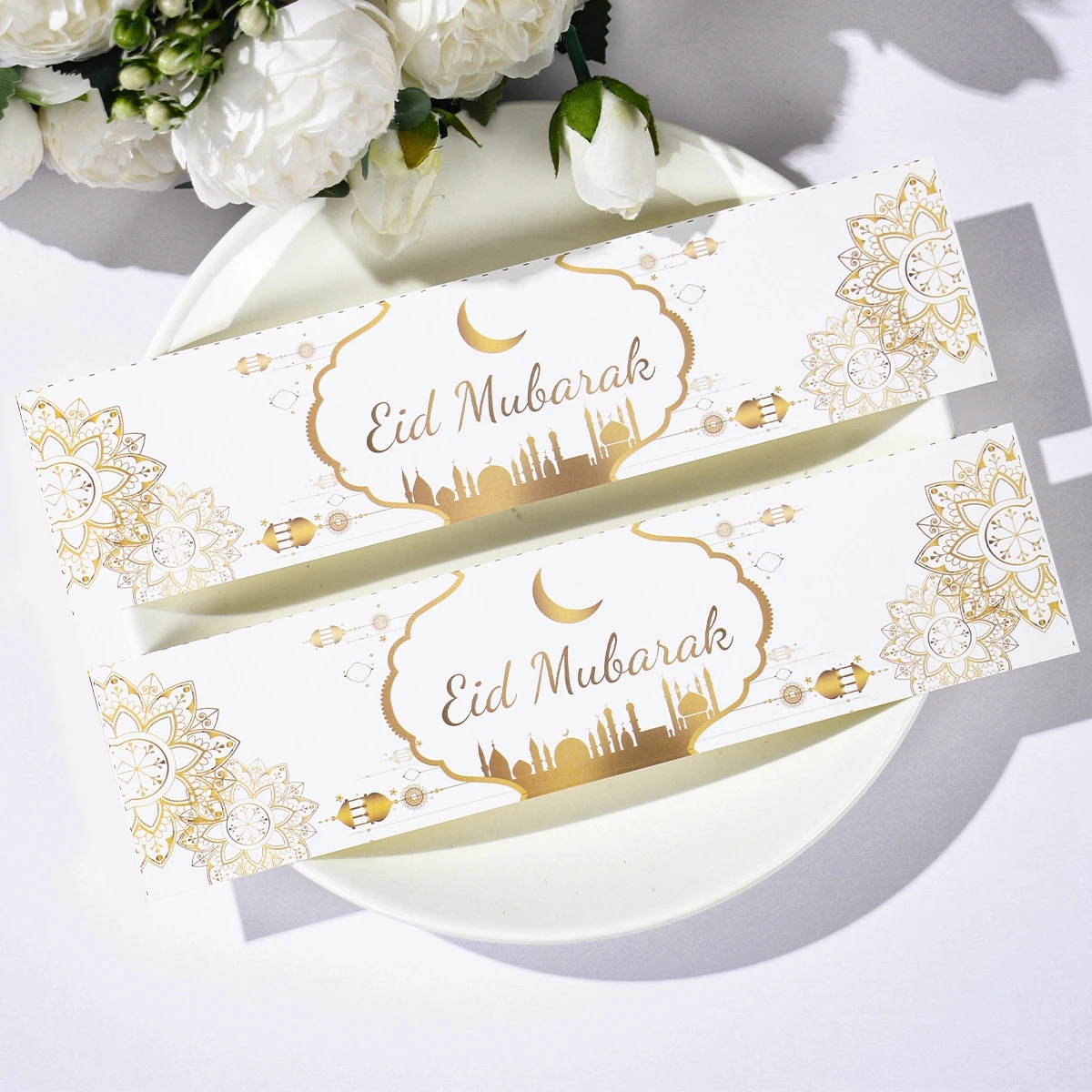 Eid Mubarak Bottle Sticker Ramadan Kareem Decoration for Guests Islamic Muslim Party Decor Festival Eid Al-Fitr Party Supplies