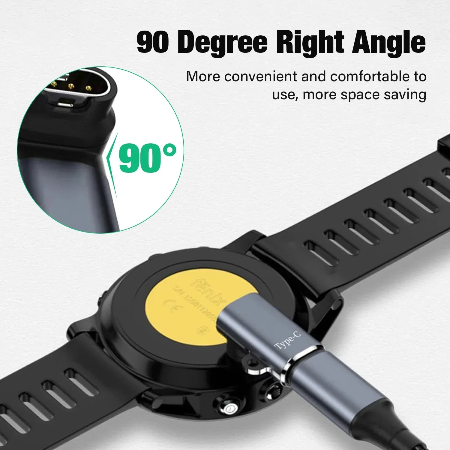 Garmin Fenix ​​8/7/6/5/7X/6X/5X/ Venu 2 plus 시계 충전 변환기 용 2025 유형 C USB-4 핀 충전기 어댑터 커넥터