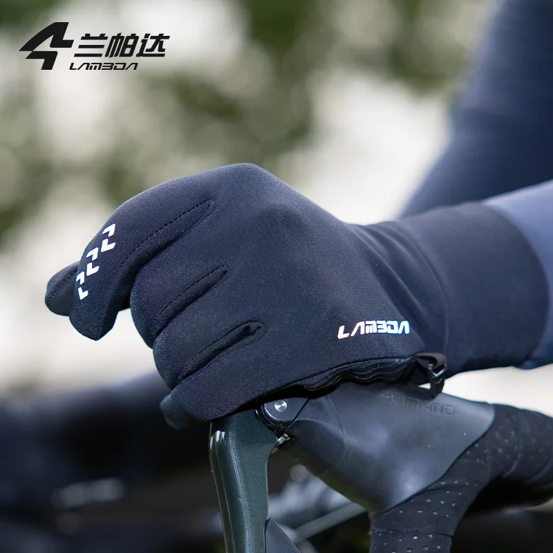 LAMEDA Winter Cycling Gloves Touch Screen Warm Men's Women's Road Bike Fleece Warm Non-slip Outdoor Sports Gloves