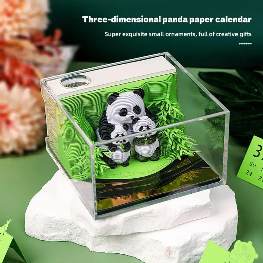 

Time Piece Calendar 2025,3D Calendar 2025,Tear Away Calendar,Calendar Time Piece,Panda 3D Calendar,Suitable for Note Taking