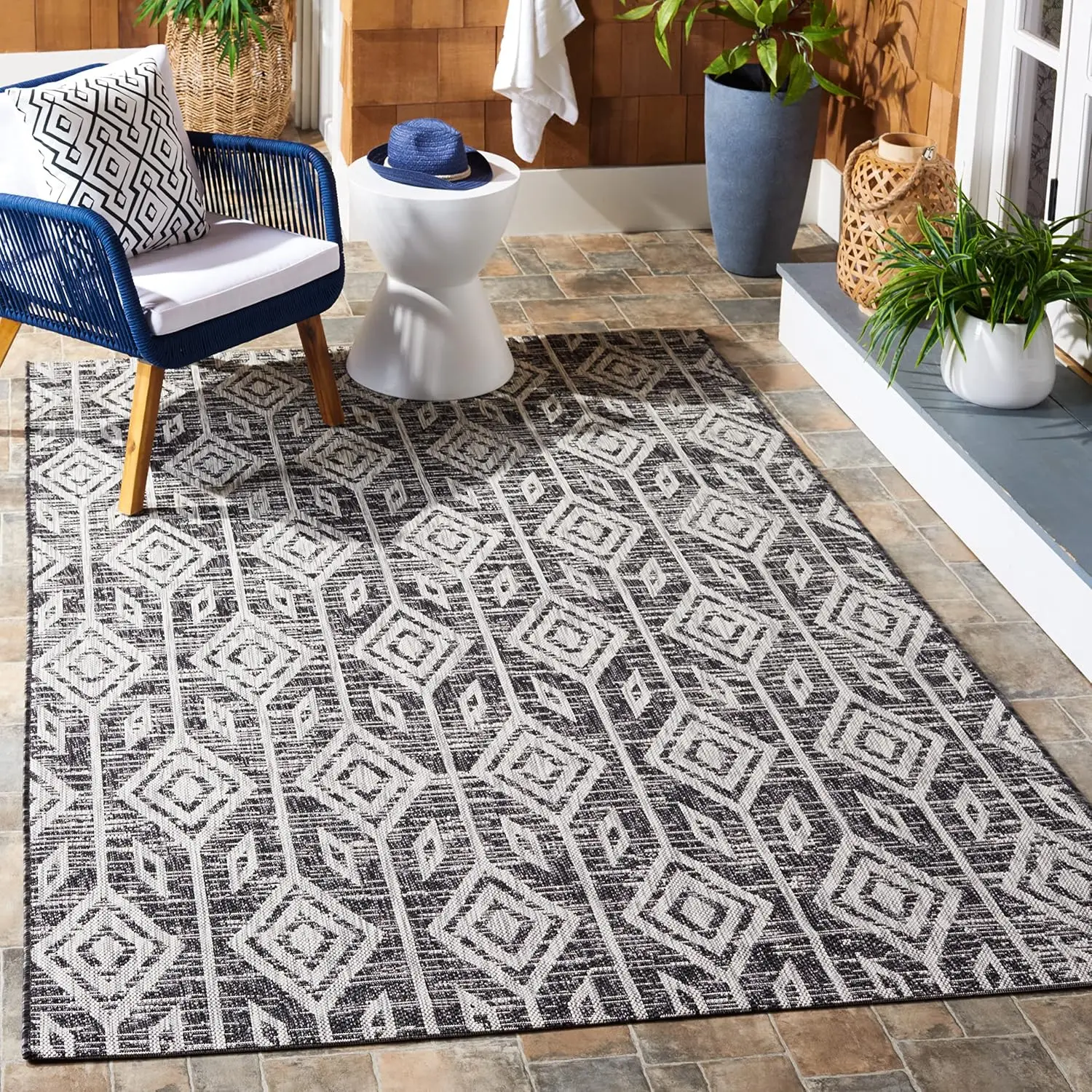 Washable Rug Outdoor Courtyard Collection - 5'3