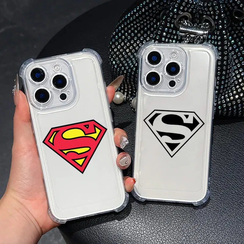 S-Supermans Logo Marvel Case For Samsung Galaxy A17 A27 A37 A57 A07 A56 A26 A36 A06 A16 A55 A35 A25 A15 A54 A52 A34 Clear Cover