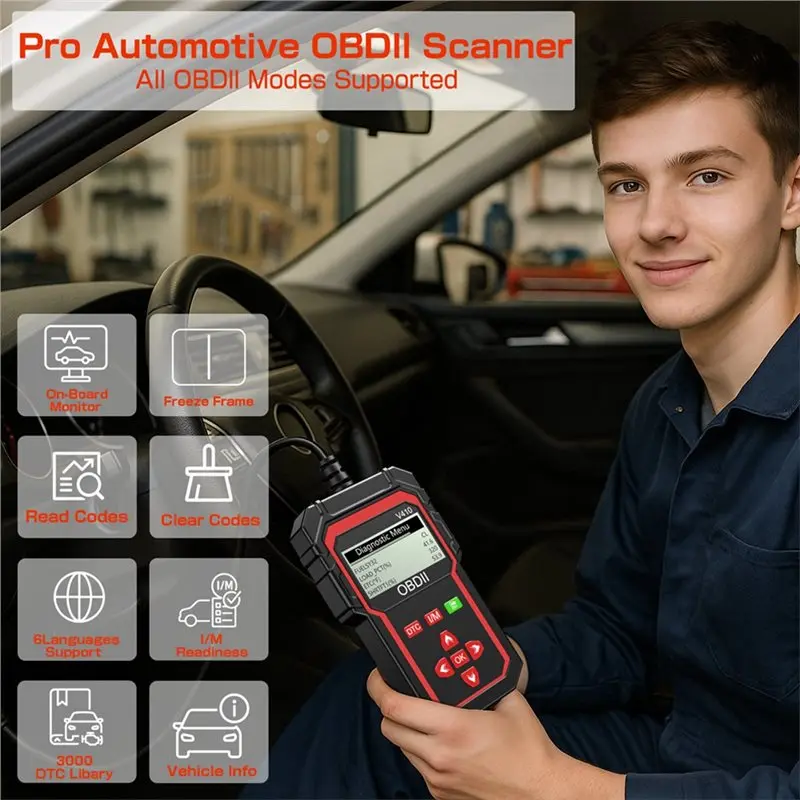 Picture 4: A33K-V410 OBD2 For Car Diagnostic Scanner:Multi-Language Support Auto Engine System Detection