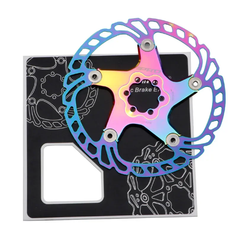 IIIPRO Mountain bike thickened floating rotor 140mm 160mm 180mm 203mm road bike strong cooling disc brake rotors rainbow MTB