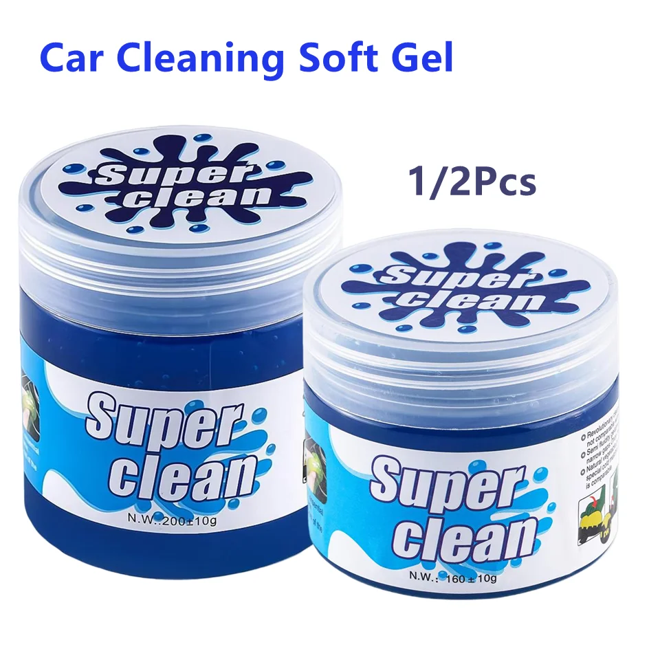 1/2Pcs Cleaning Gel Detailing Clean Slime, Car Interior Putty Cleaner, Universal Keyboard Notebook Magic Cleanser Mud for Car