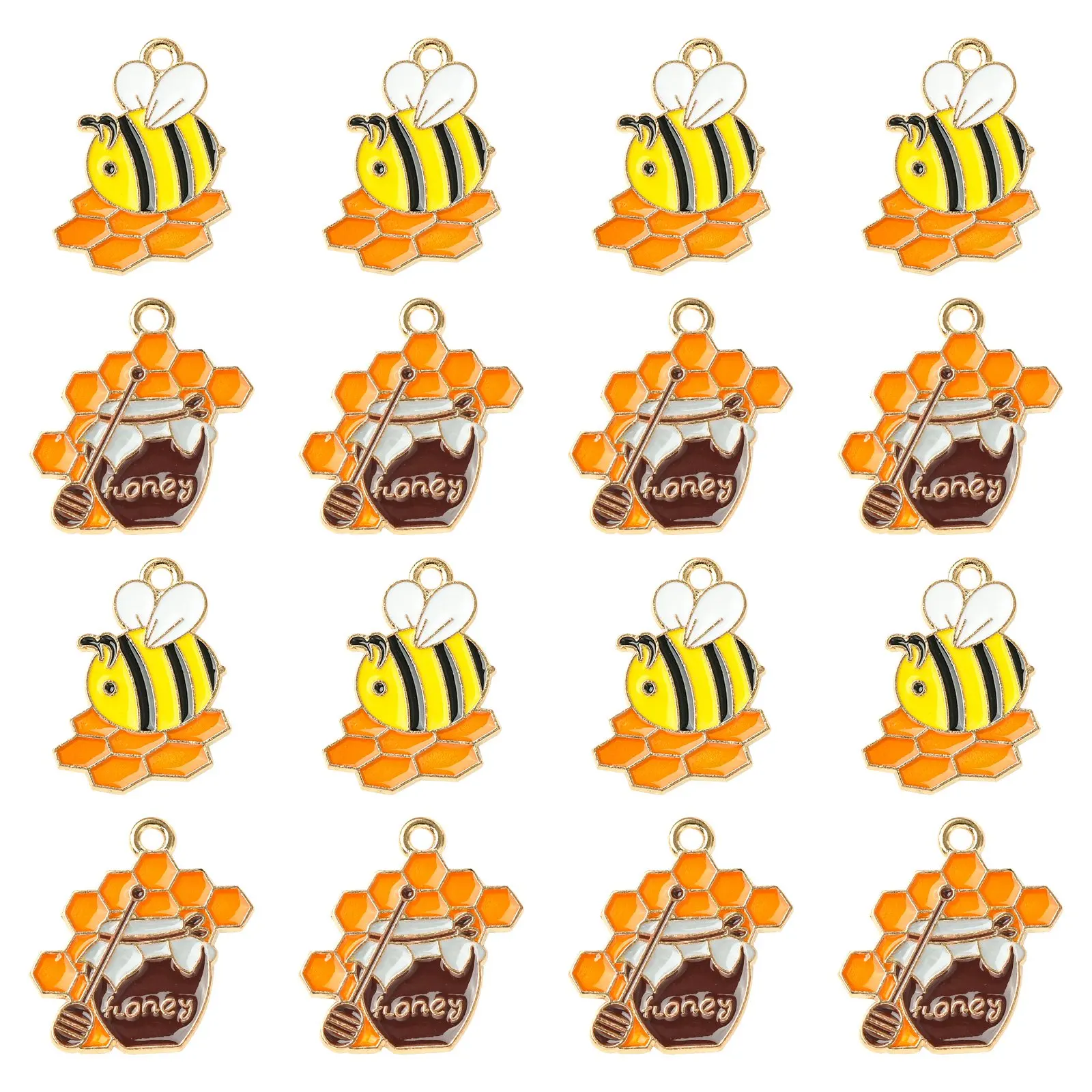 pandahall-40-pecas-2-estilos-amuletos-de-abelha-amarela-esmalte-amuletos-de-abelha-lindos-pingentes-de-animais-de-insetos-para-artesanato-diy-fabricacao-de-joias