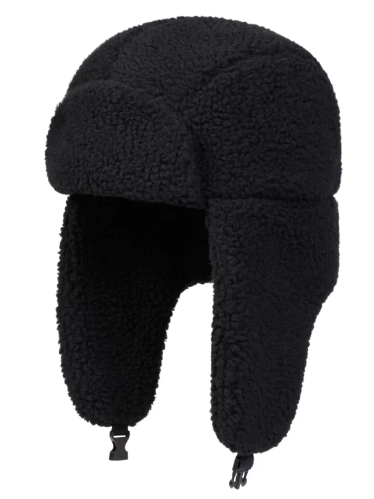 AliExpress Unisex Lamb Fleece Lei Feng Hat Winter Earflap Hat Keep Warm Ski Hat Bomber Hat for Outdoor Riding Snow Activities