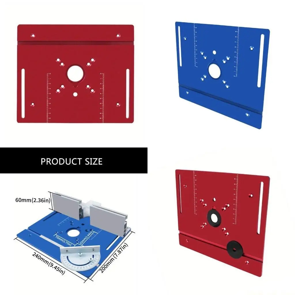 

A2BE Aluminium Router Table Insert Plate Metal Router Table for Woodworking Benches