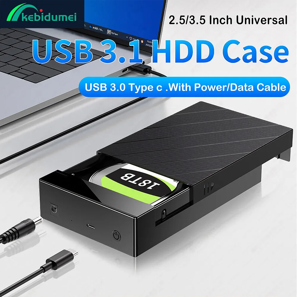 

Kebidumei 2.5/3.5 inch Hard Disk Enclosure 5Gbps SATA To USB 3.0 Hard Drive Case Adapter 22TB Expansion External HDD Box for PC