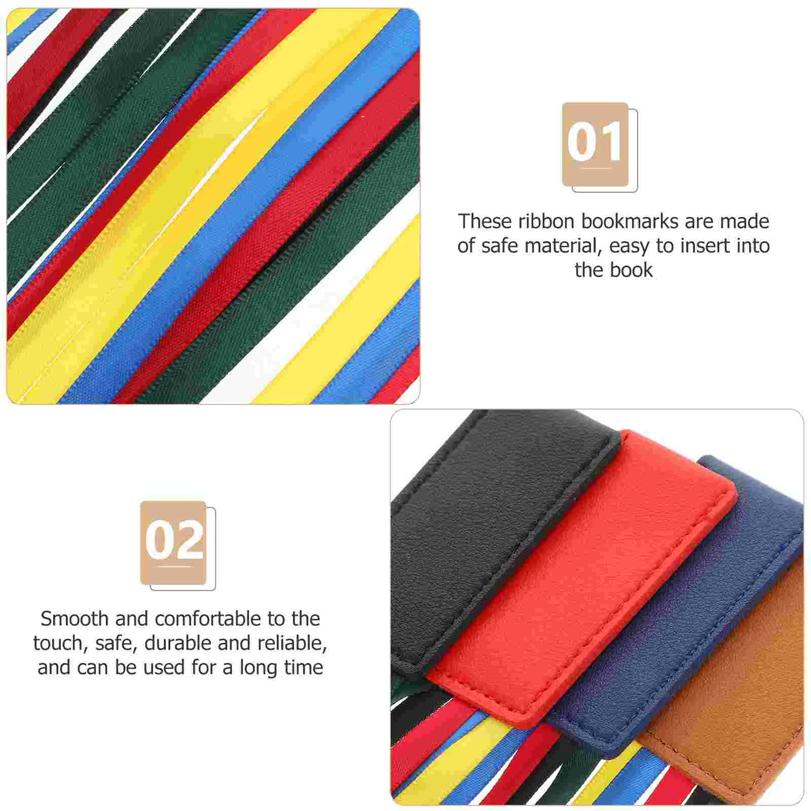 4 Pcs Book Labels Ribbon Bookmark Decor Bookmarks for Men Printable Decorative Ribbons