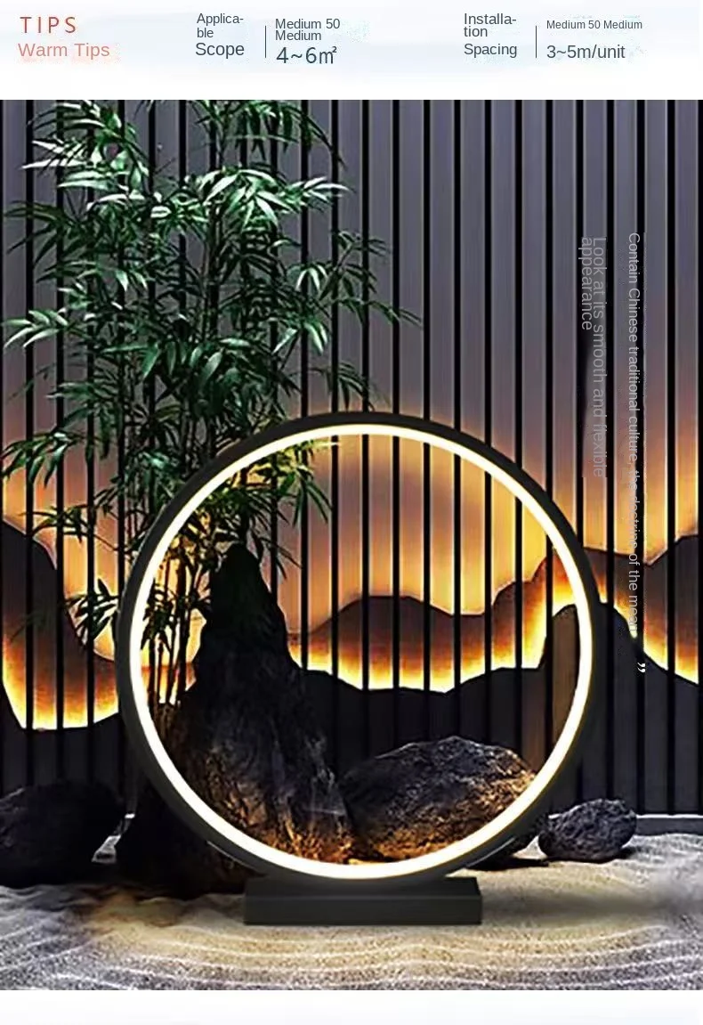 

2025 New Design Outdoor Lighting Round Moon Lamp for Street Garden Creative External Wall Sconce Household Circular Lawn Lamp