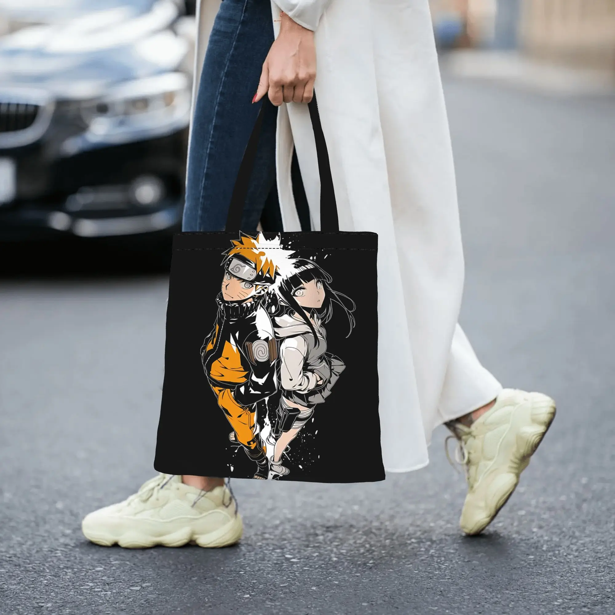 Fashion Naruto Anime Theme Women's Bag Shopping Bag  Canvas Tote Bag Women'S Shoulder Handbag Christmas Gift
