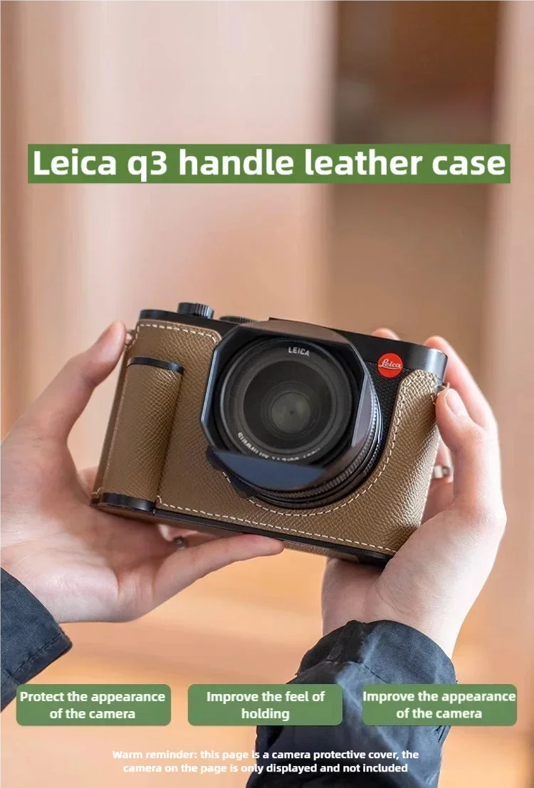 

New product in stock for Leica Q3 hand strap camera case; Q3 genuine leather case; Q3 protective case base