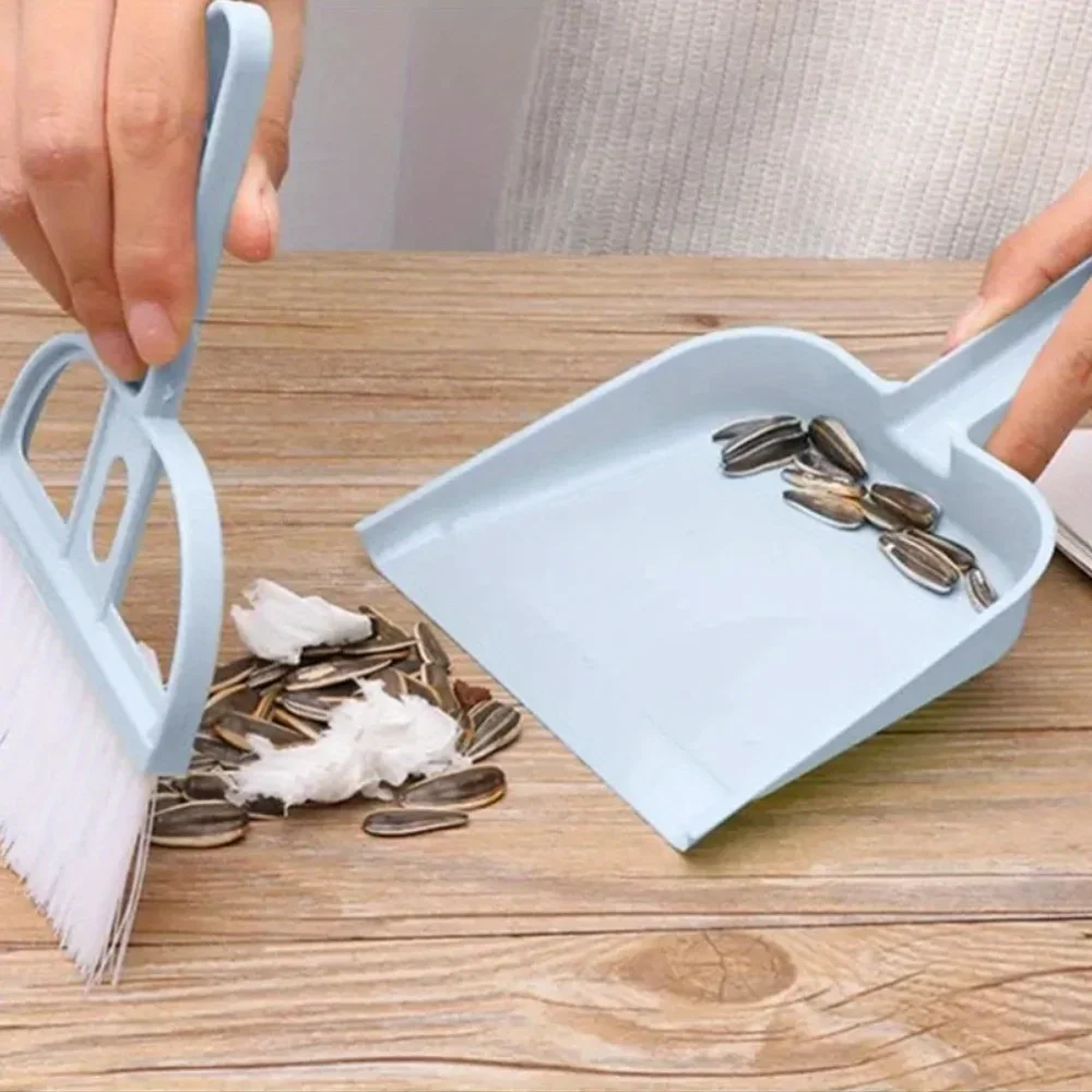 Mini desktop dustpan and brush set - used for household cleaning - sweeping shovel small broom for living room, bedroom, kitchen