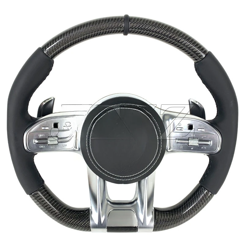 

Fengxuan For Mercedes-Benz AMG A/C/E/G Class C205 W166 W167 W213 Old To New Carbon Fiber Steering Wheel
