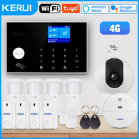 KERUI 4G/WiFi Home Alarm System Kit Burglar Alarm System for House Security Protection Tuya Smart APP Battery Operated G34