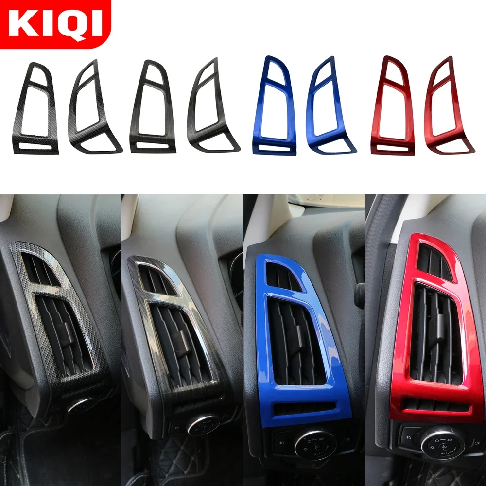 KIQI Interior Accessories for Ford Focus 3 MK3 2015 - 2018 LHD Air Vent Outlet Panel Decoration Cover Trim Stickers