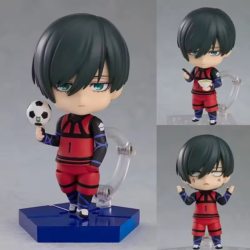 Anime BLUE LOCK Action Figures Rin Itoshi Mikage Reo Isagi Yoichi Nagi Q Version Movable Model PVC Ornament Collection Toys Gift