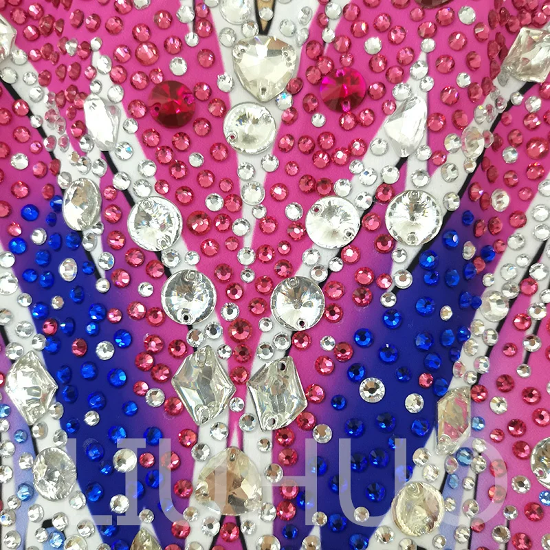 Synchronized Swimming Suit With Rhinestones Swimsuit Girls Competition Dress