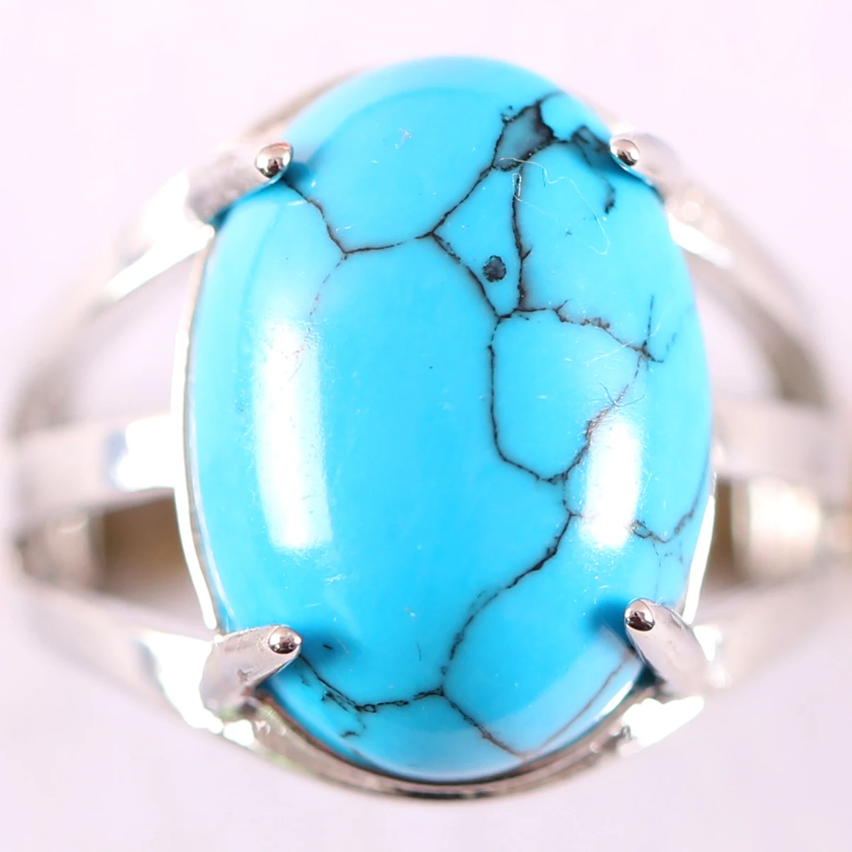 1Pcs Ring Jewelry For Women Gift Natural Stone Oval Cabochon Bead Crystal Opal Lapis Onyx Adjustable Finger Ring