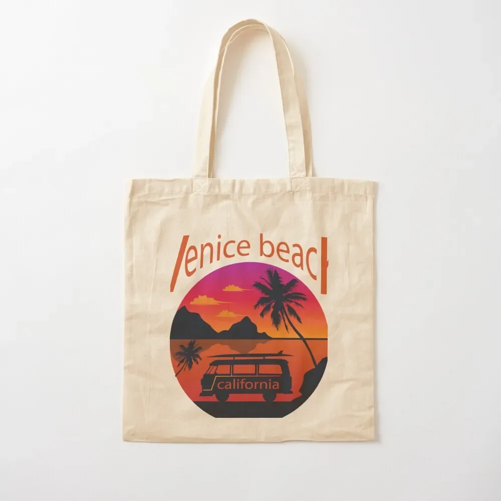 venice beach california Tote Bag tote women reusable grocery bags Customizable Reusable bags