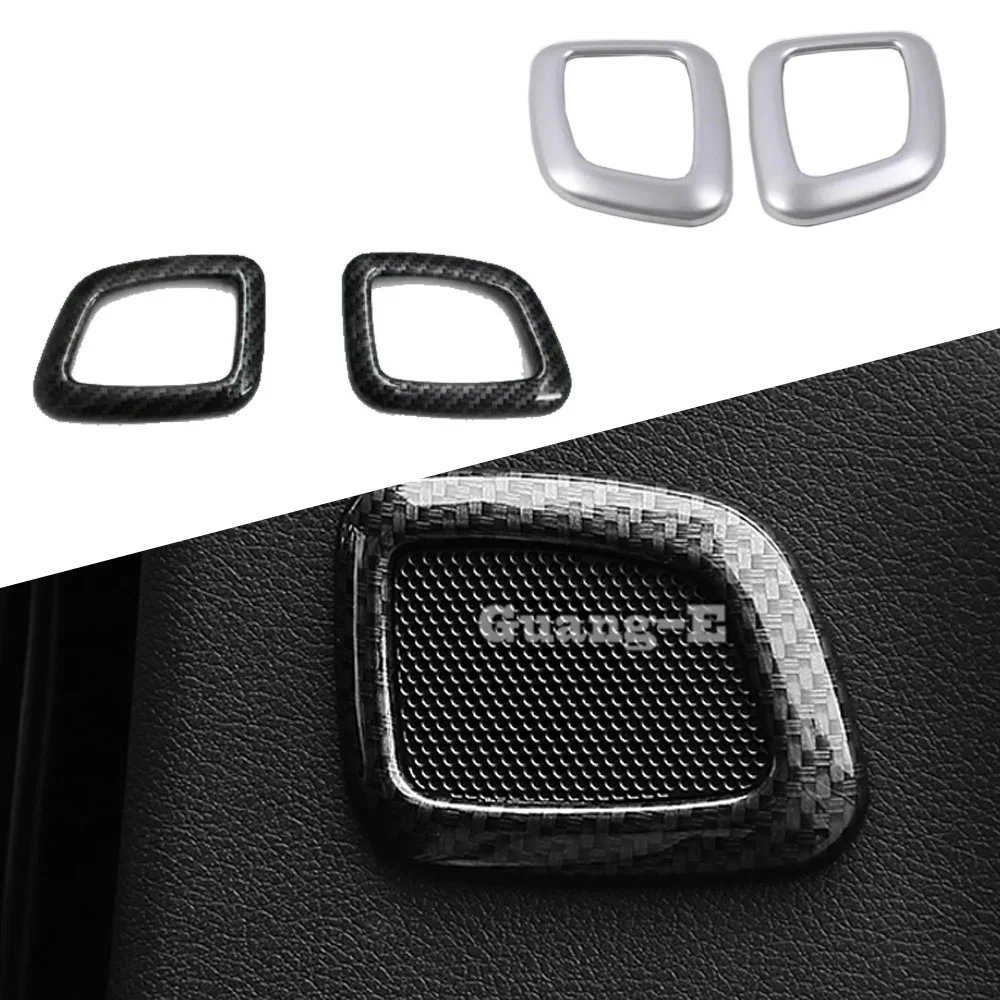 For Jeep Compass 2017 2018 2019 2020 2021 2022 Car Body Styling Cover Carbon Fiber Rear Back Speak Sound Audio Trim Frame Lamp