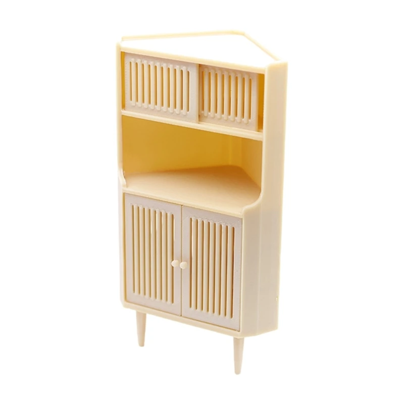 

Easy Assemble Corner Shelf Mini Plastic Shelf for Dollhouses Furniture Scene Design 15UB