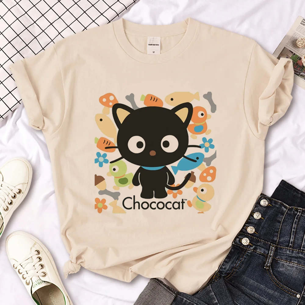 Chococat t shirt women summer funny streetwear t-shirts girl streetwear clothing